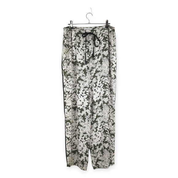 Gerard Darel Olive Green and Cream Floral‎ Print Pull-on Casual Pants Size 8/40 - Picture 2 of 9